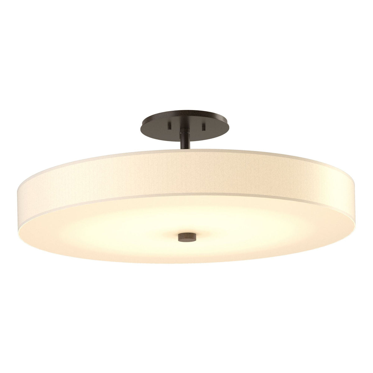 Disq Large LED Semi-Flush LED Spun Frost (SH) in Black