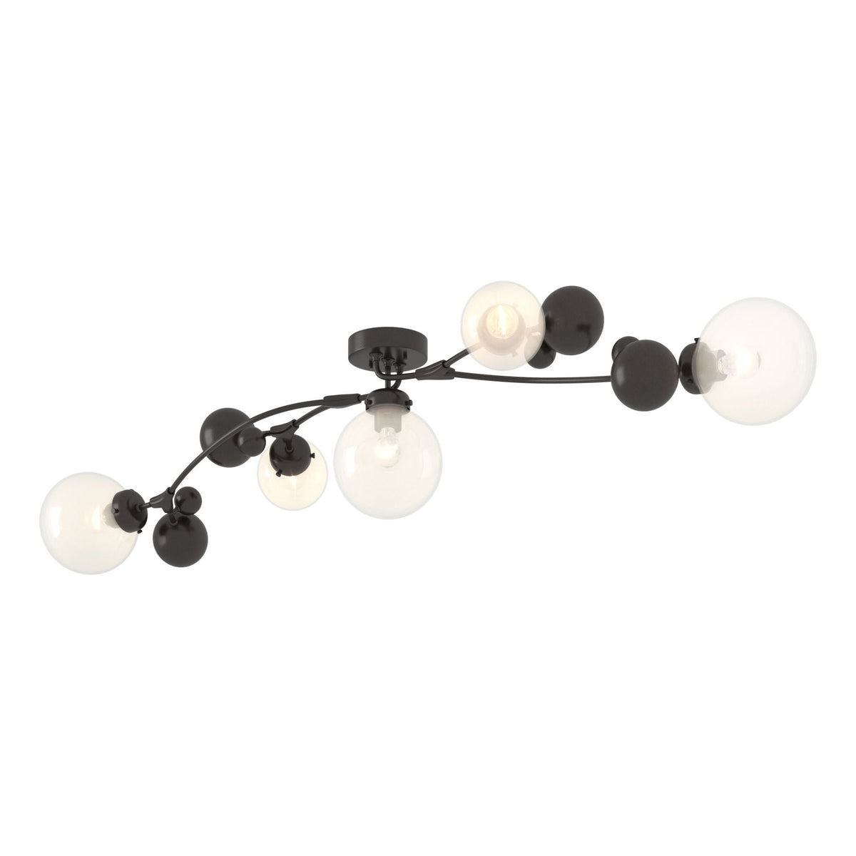 Sprig Semi-Flush 5-Light Opaline Glass (WF) in Oil Rubbed Bronze