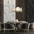 Callisto 7-Light Pendant 7-Light Alabaster in Modern Brass