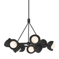 Brooklyn 9-Light Double Shade Ring Pendant 9-Light Black Accent Opal Glass (GG) in Black