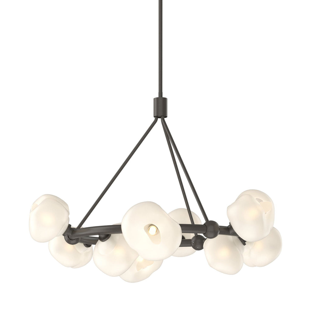 Ume 9-Light Ring Pendant 9-Light Frosted Glass (FD) in Dark Smoke