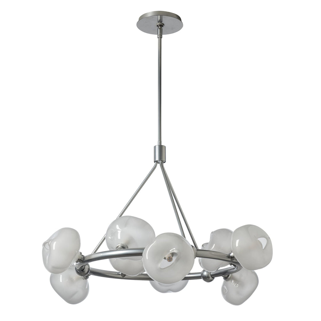 Ume 9-Light Ring Pendant 9-Light Frosted Glass (FD) in Sterling