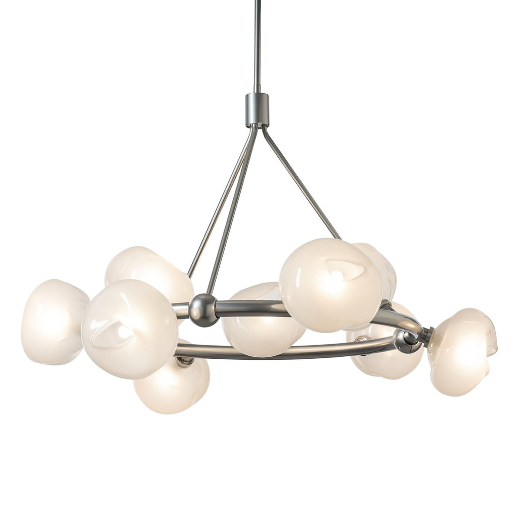 Ume 9-Light Ring Pendant 9-Light Frosted Glass (FD) in Sterling
