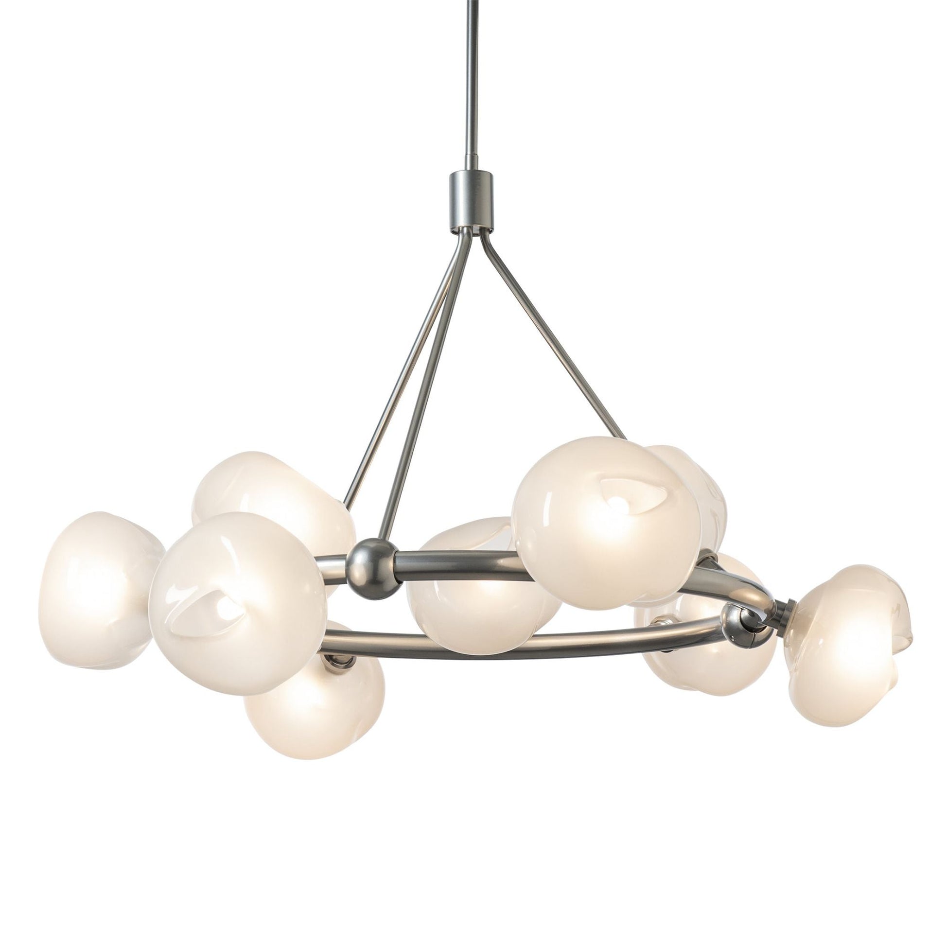 Ume 9-Light Ring Pendant 9-Light Frosted Glass (FD) in Sterling