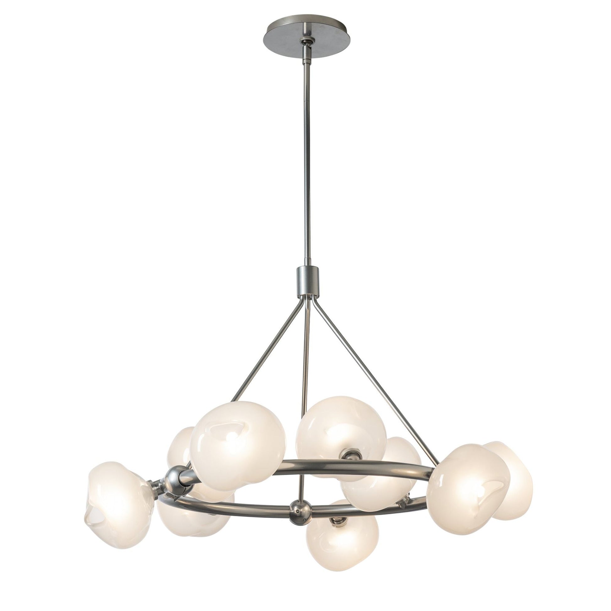 Ume 9-Light Ring Pendant 9-Light Frosted Glass (FD) in Sterling