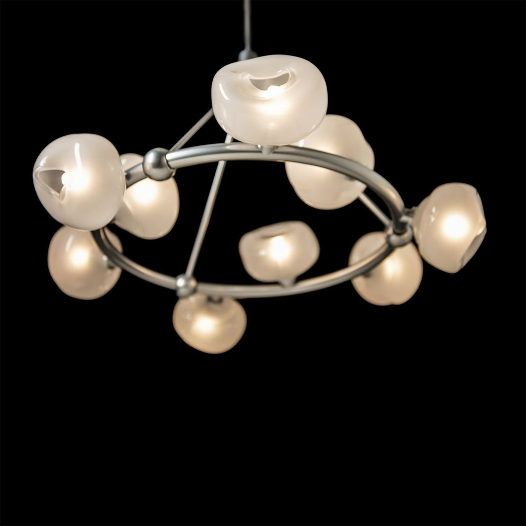 Ume 9-Light Ring Pendant 9-Light Frosted Glass (FD) in Sterling