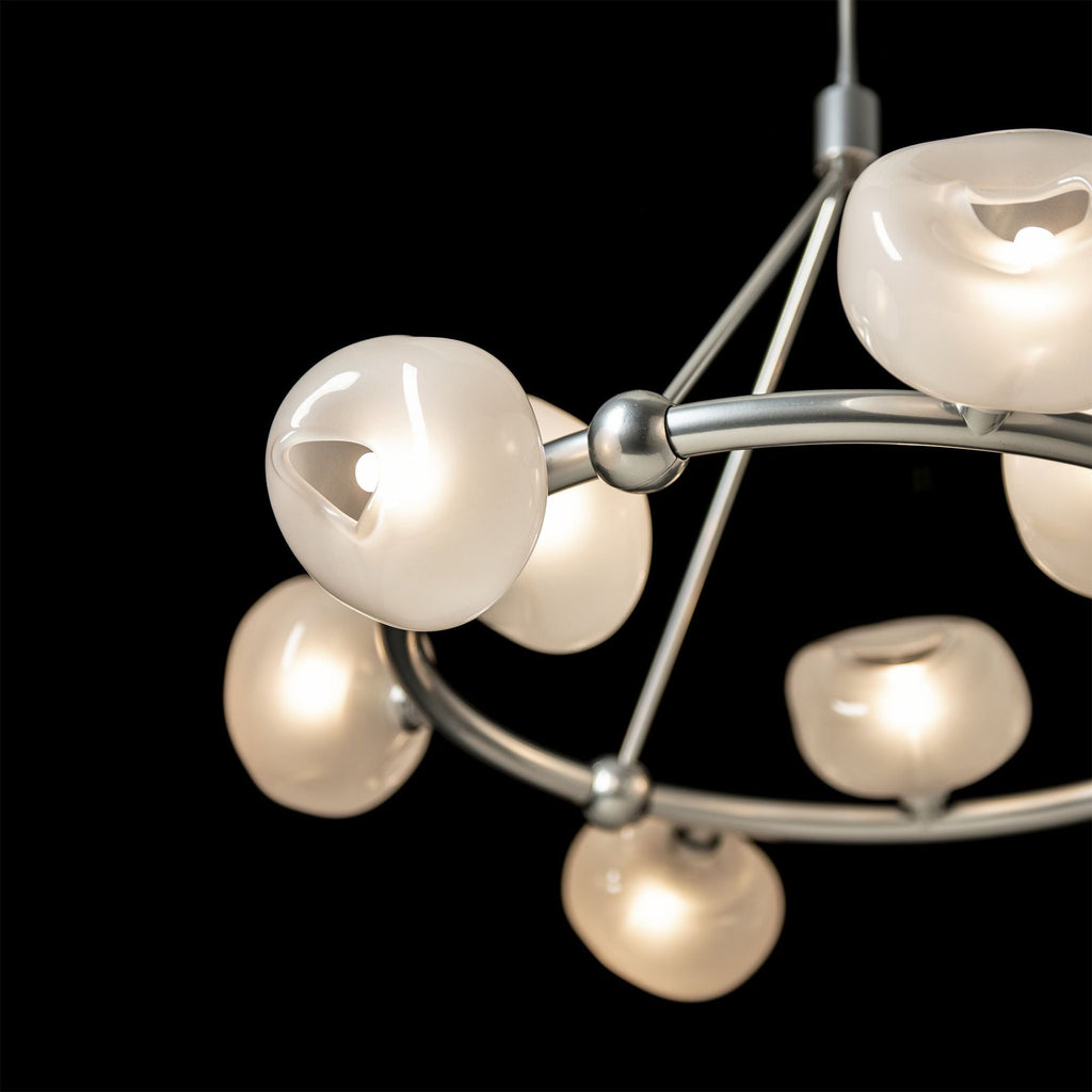 Ume 9-Light Ring Pendant 9-Light Frosted Glass (FD) in Sterling