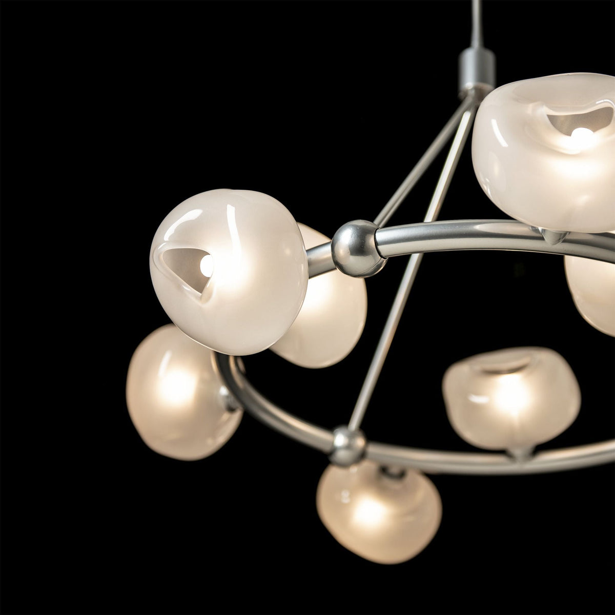 Ume 9-Light Ring Pendant 9-Light Frosted Glass (FD) in Sterling