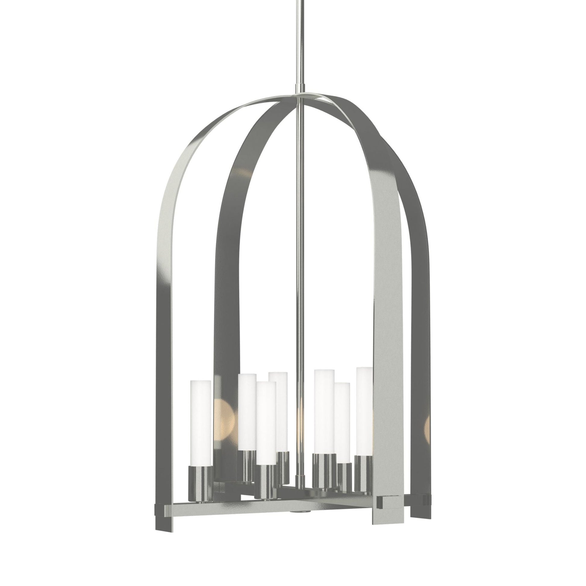 Triomphe 8-Light Pendant 8-Light Frosted Glass (FD) in Sterling