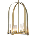 Triomphe 8-Light Pendant 8-Light Frosted Glass (FD) in Modern Brass