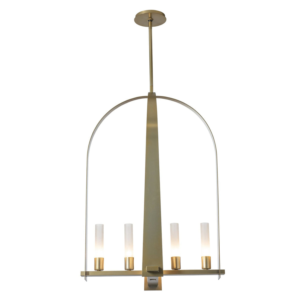Triomphe 8-Light Pendant 8-Light Frosted Glass (FD) in Modern Brass