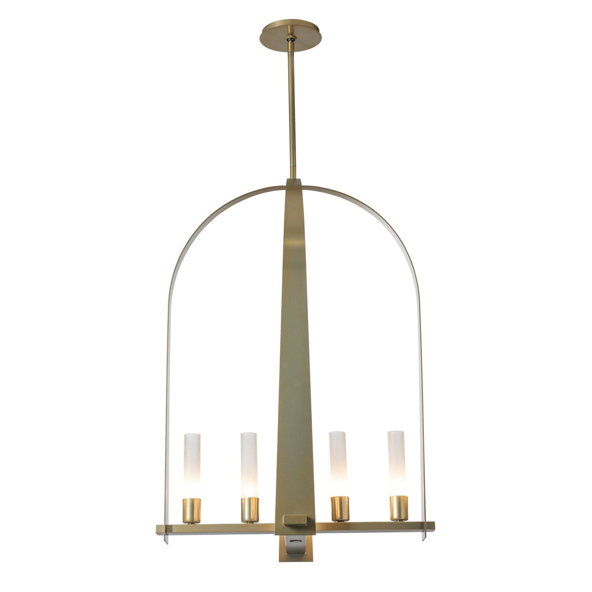 Triomphe 8-Light Pendant 8-Light Frosted Glass (FD) in Modern Brass