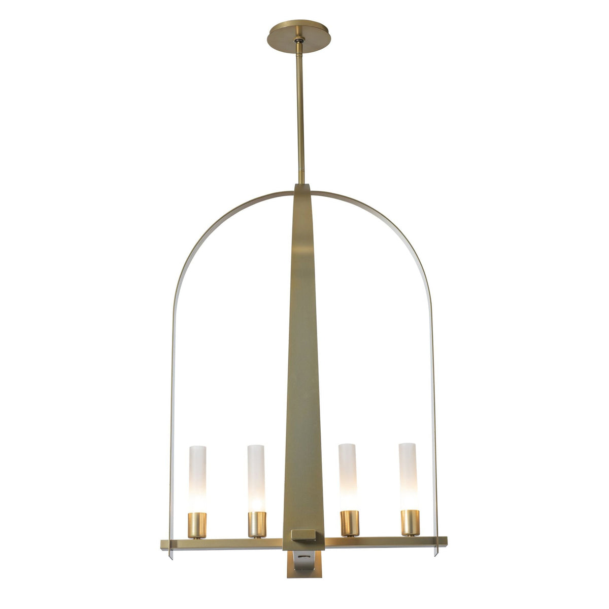 Triomphe 8-Light Pendant 8-Light Frosted Glass (FD) in Modern Brass