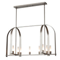 Triomphe 9-Light Linear Pendant 9-Light Frosted Glass (FD) in Dark Smoke