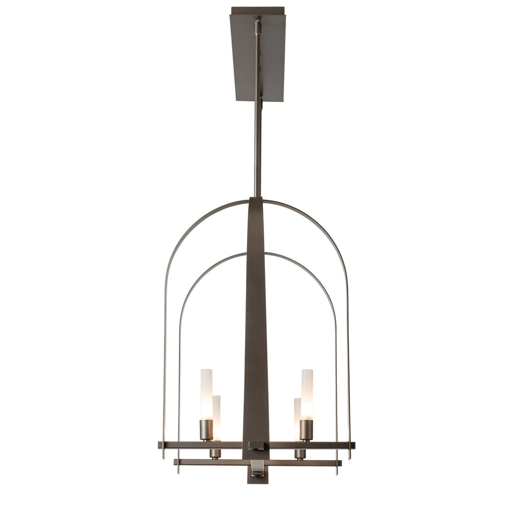 Triomphe 9-Light Linear Pendant 9-Light Frosted Glass (FD) in Dark Smoke