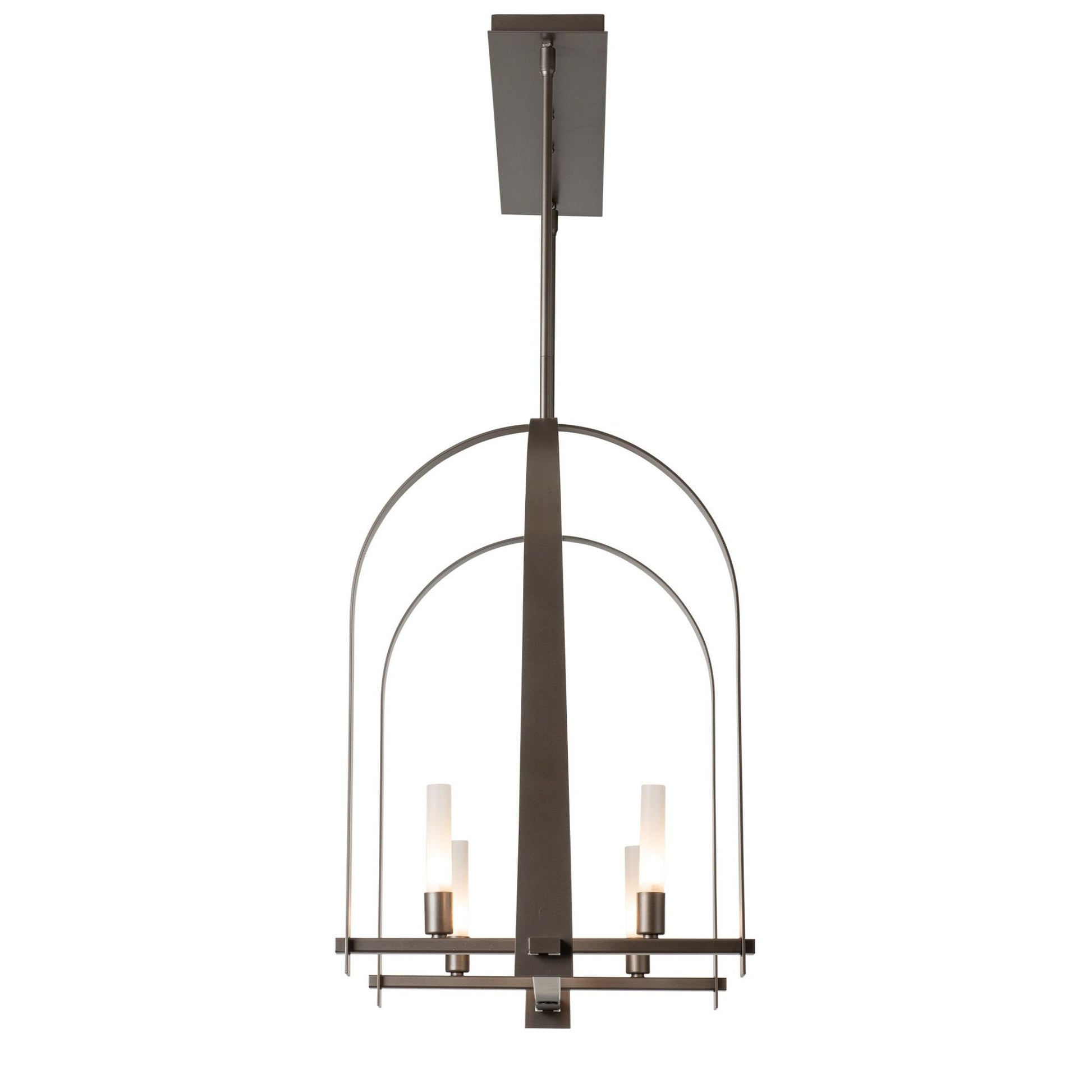 Triomphe 9-Light Linear Pendant 9-Light Frosted Glass (FD) in Dark Smoke