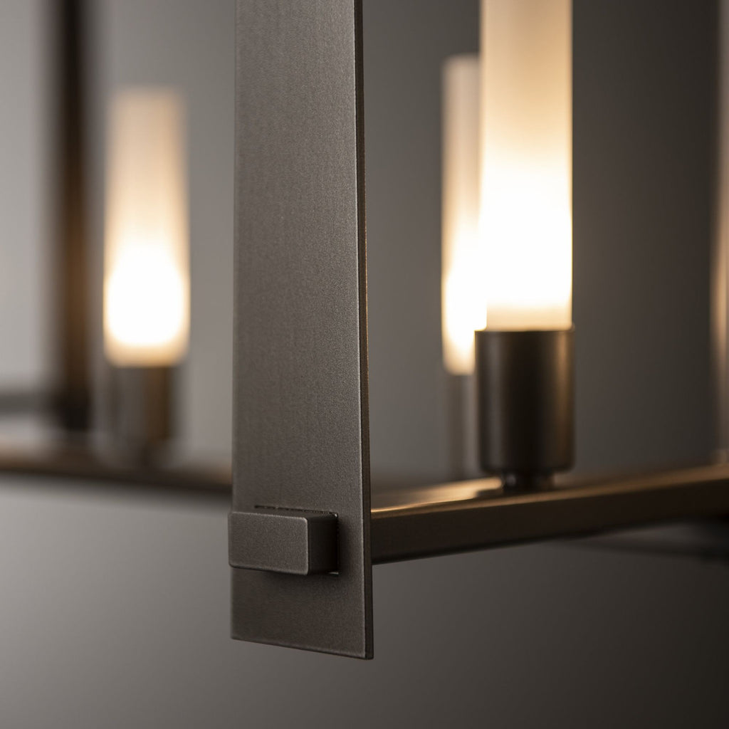 Triomphe 9-Light Linear Pendant 9-Light Frosted Glass (FD) in Dark Smoke