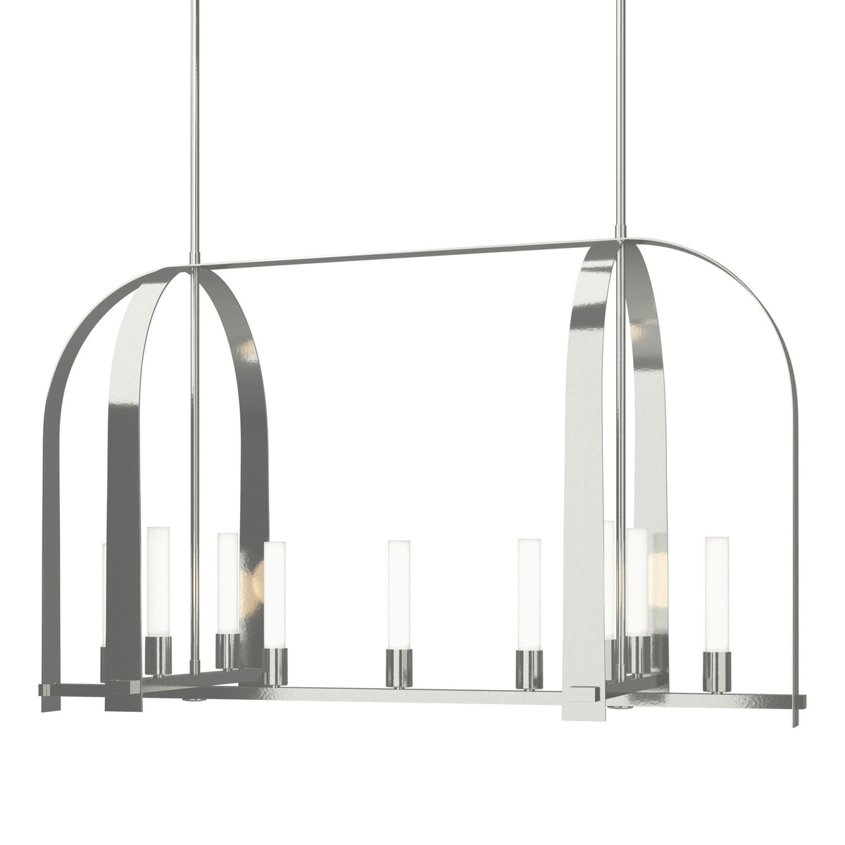 Triomphe 9-Light Linear Pendant 9-Light Frosted Glass (FD) in Sterling