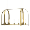Triomphe 9-Light Linear Pendant 9-Light Frosted Glass (FD) in Modern Brass