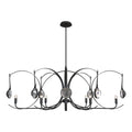 Optic 8-Light Oval Pendant 8-Light Black Accent Clear Glass (ZM) in Black