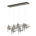 Tura 7-Light Seeded Glass Pendant 7-Light Seeded Clear Glass (II) in Oil Rubbed Bronze