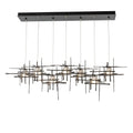 Tura 7-Light Frosted Glass Pendant 7-Light Cast Glass (YC) in Dark Smoke