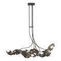 Pangea 6-Light Linear Pendant 6-Light Clear Glass with Frosted Diffuser (YE) in Dark Smoke