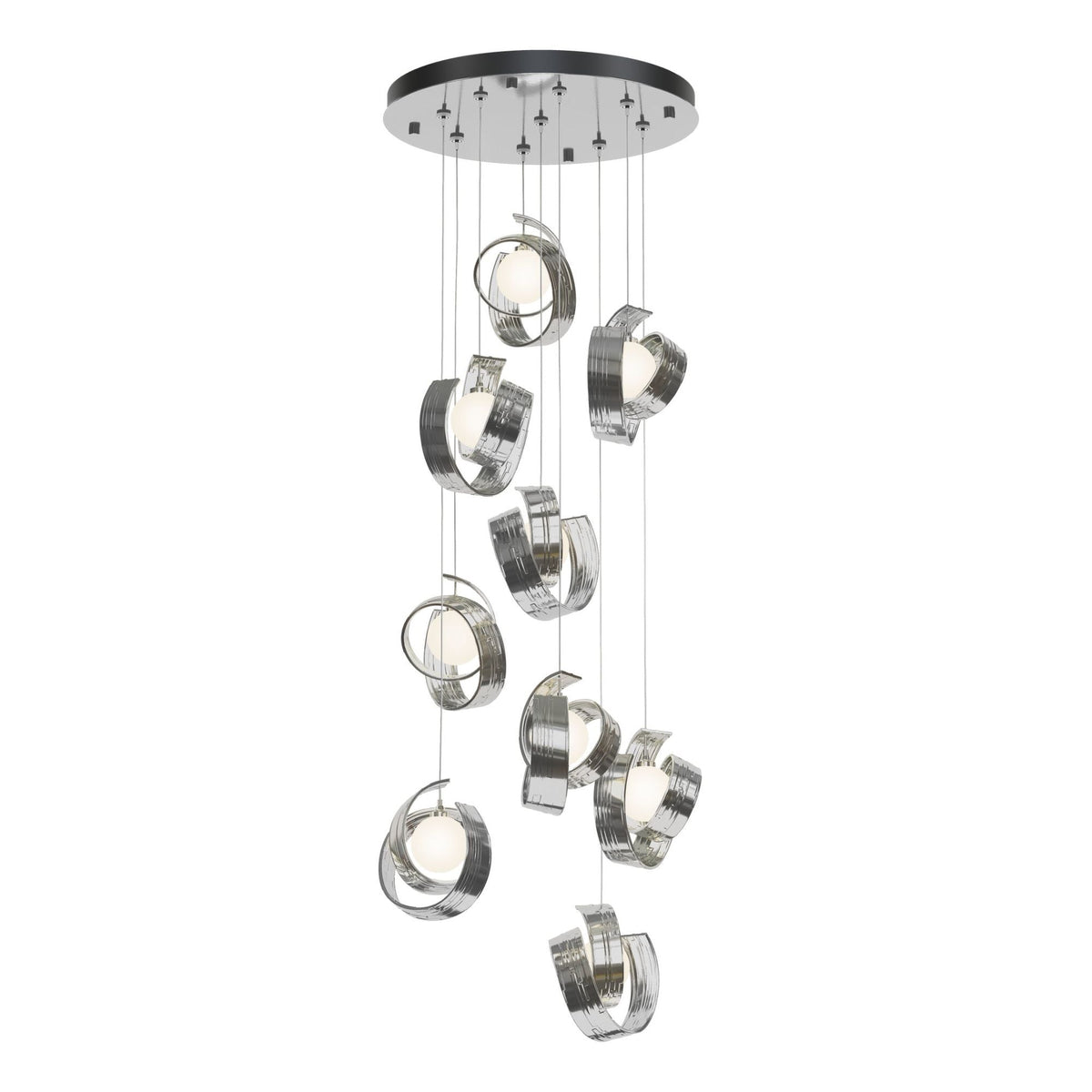 Riza 9-Light Pendant 9-Light Opal Glass (GG) in Sterling
