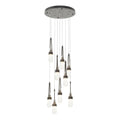 Link 9-Light Blown Glass Pendant 9-Light Clear Bubble Glass (YG) in Oil Rubbed Bronze