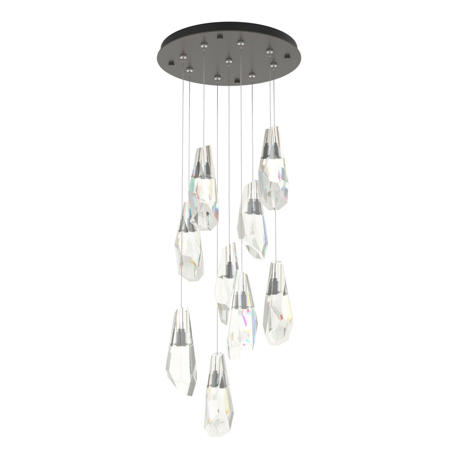Luma 9-Light Large Crystal Pendant 9-Light Crystal in Dark Smoke