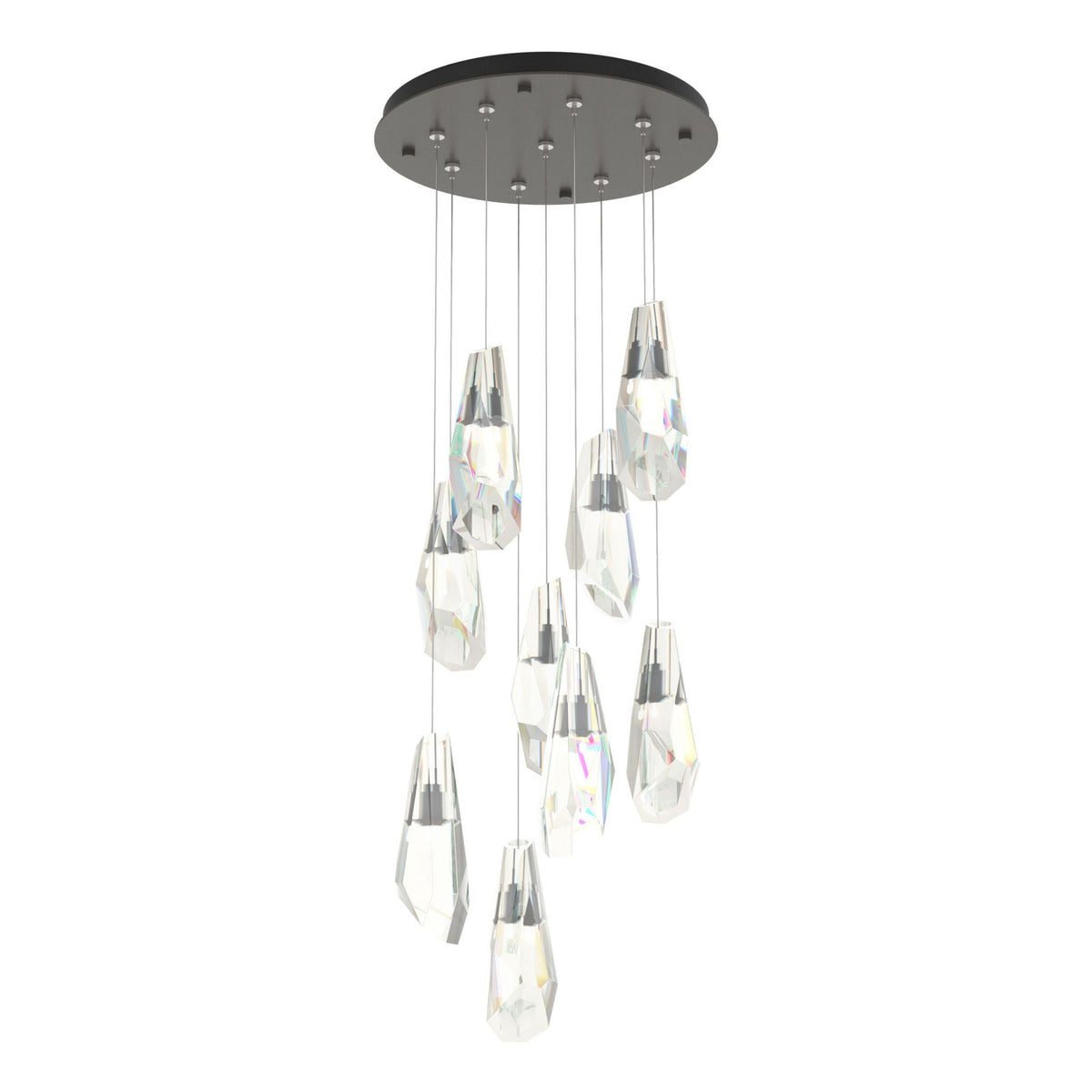 Luma 9-Light Large Crystal Pendant 9-Light Crystal in Dark Smoke