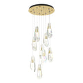 Luma 9-Light Large Crystal Pendant 9-Light Crystal in Modern Brass