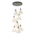 Mobius 9-Light Pendant 9-Light Spun Frost (SH) in Dark Smoke