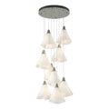 Mobius 9-Light Pendant 9-Light Spun Frost (SH) in Sterling