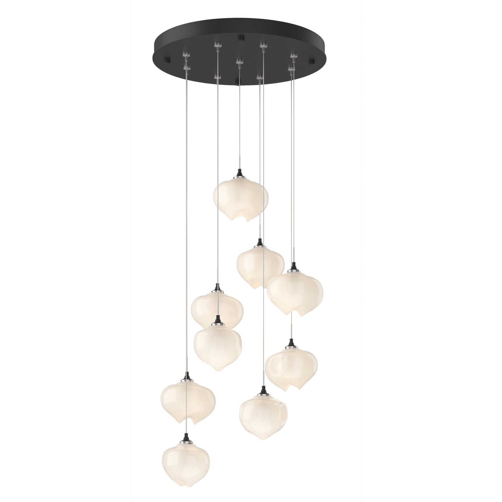 Ume 9-Light Pendant 9-Light Frosted Glass (FD) in Black