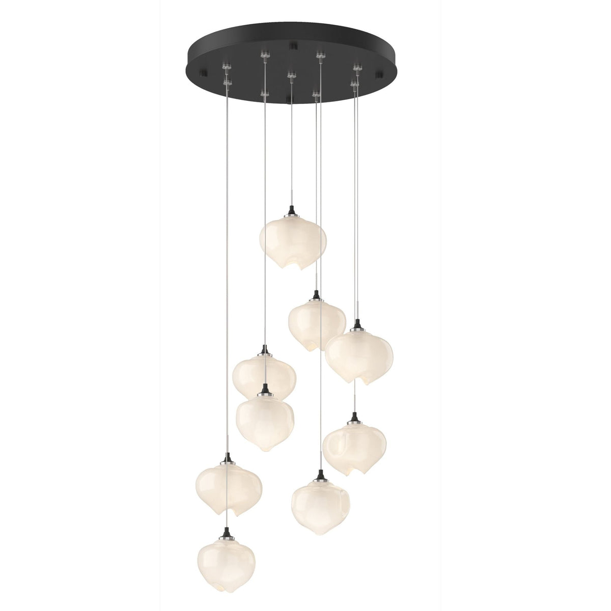 Ume 9-Light Pendant 9-Light Frosted Glass (FD) in Black
