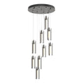 Exos Glass 9-Light Pendant 9-Light Clear Glass (ZM) in Dark Smoke