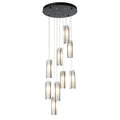 Exos Glass 9-Light Pendant 9-Light Opal Glass (GG) in Black