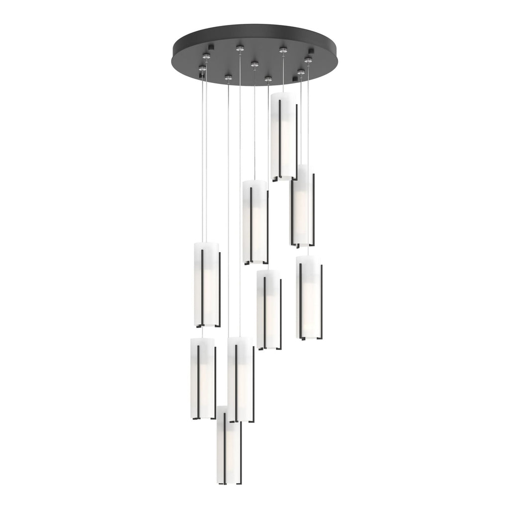 Exos Glass 9-Light Pendant 9-Light Opal Glass (GG) in Black