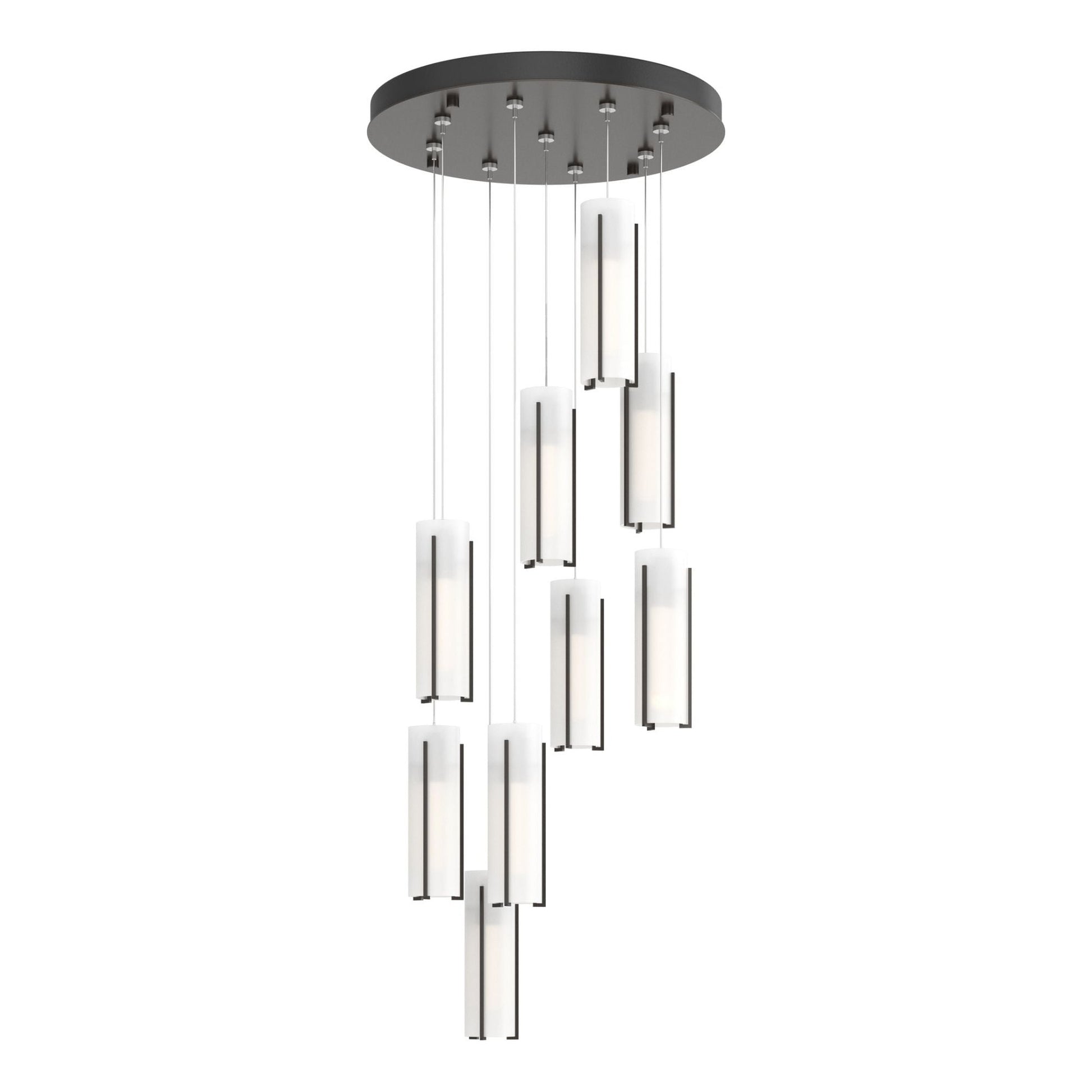 Exos Glass 9-Light Pendant 9-Light Opal Glass (GG) in Oil Rubbed Bronze