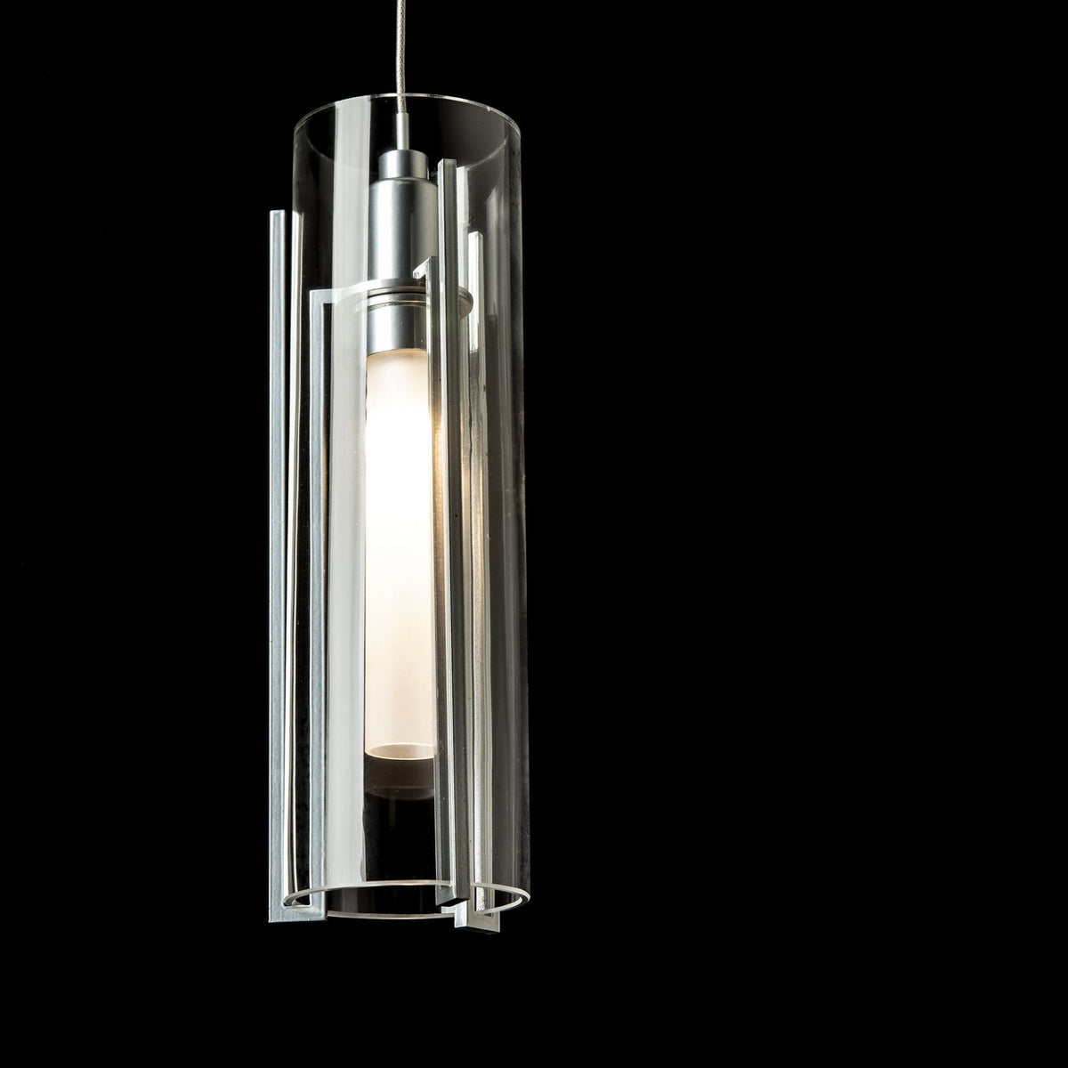 Exos Glass 9-Light Pendant 9-Light Clear Glass (ZM) in Sterling