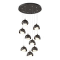 Brooklyn 9-Light Double Shade Pendant 9-Light Oil Rubbed Bronze Accent Opal Glass (GG) in Oil Rubbed Bronze