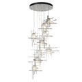 Tura 9-Light Seeded Glass Pendant 9-Light Seeded Clear Glass (II) in Sterling