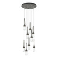 Link 9-Light Clear Glass Pendant 9-Light Clear Glass (ZM) in Dark Smoke