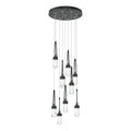Link 9-Light Clear Glass Pendant 9-Light Clear Glass (ZM) in Black