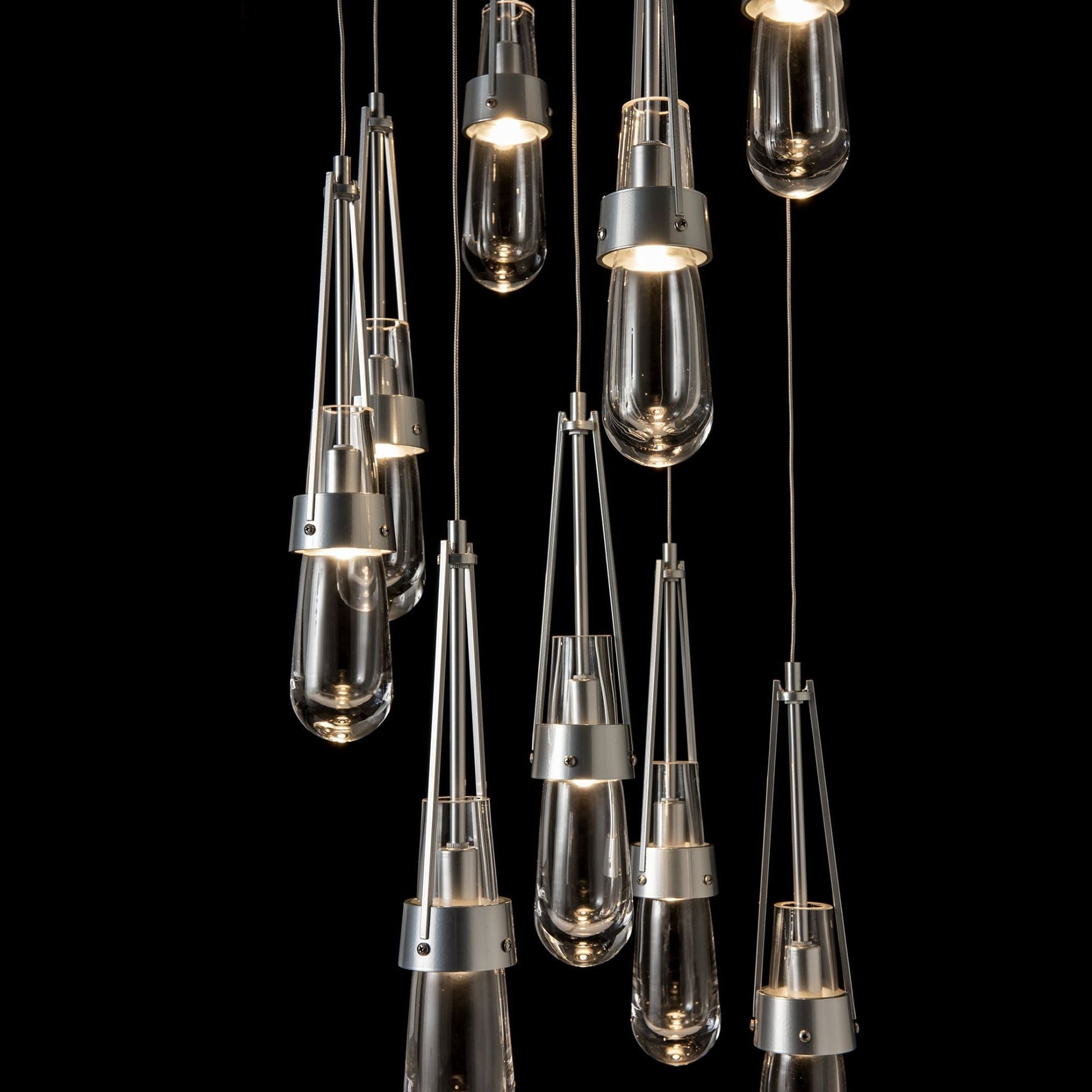 Link 9-Light Clear Glass Pendant 9-Light Clear Glass (ZM) in Sterling
