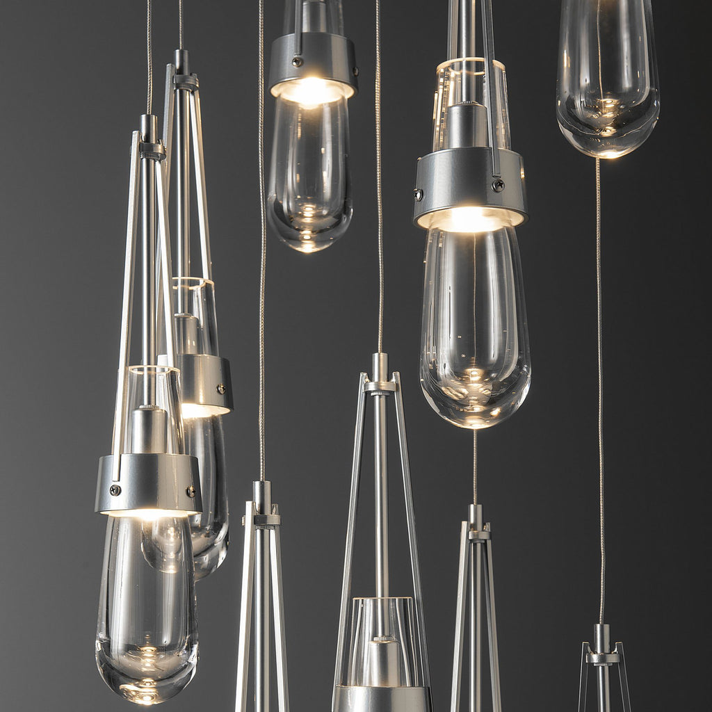 Link 9-Light Clear Glass Pendant 9-Light Clear Glass (ZM) in Sterling