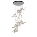 Tura 9-Light Frosted Glass Pendant 9-Light Cast Glass (YC) in Sterling