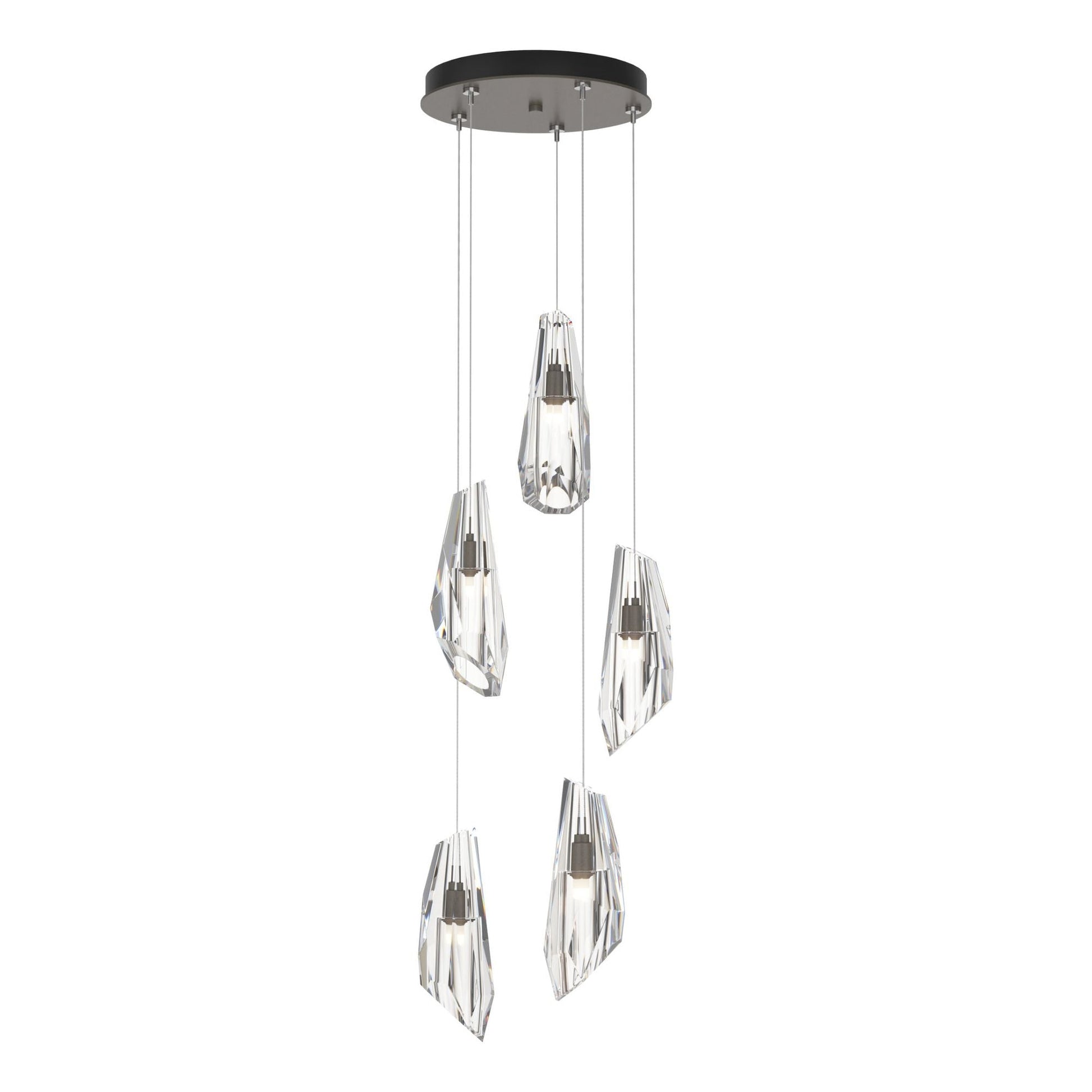 Luma 5-Light Pendant 5-Light Crystal in Dark Smoke