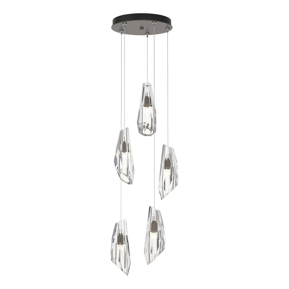 Luma 5-Light Pendant 5-Light Crystal in Dark Smoke